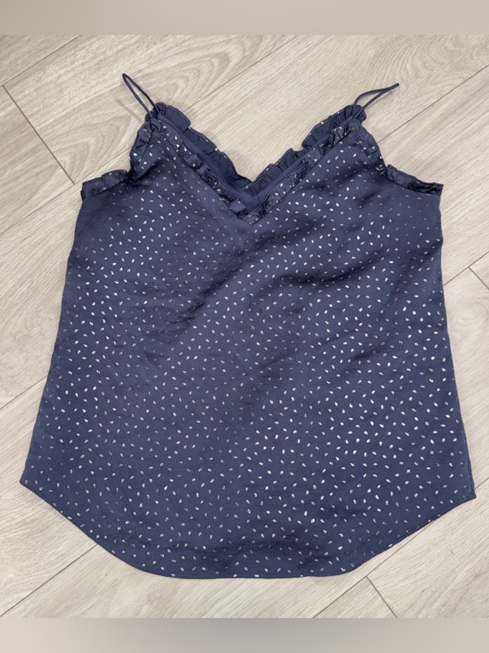 Express Navy Blue Dot Print Cami Tank Top Size Small